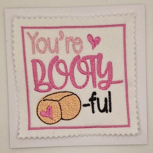 Embroidered Booty-ful Love Card