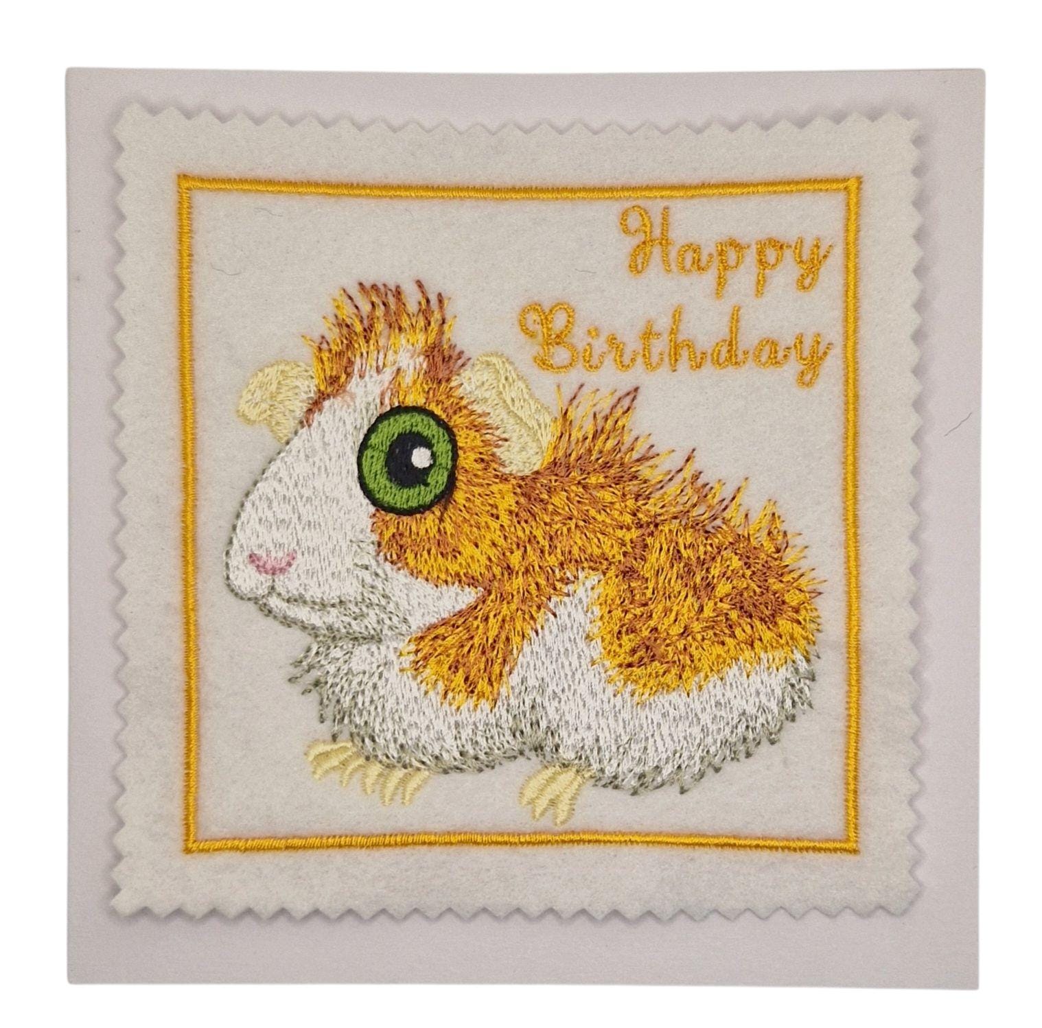 Meerschweinchen Geburtstagskarte – Quadratisch 145x145 Mm, Motiv Meerschweinchen, Aus Recyclingpapier