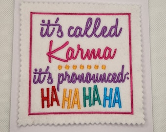 Embroidered Karma Card