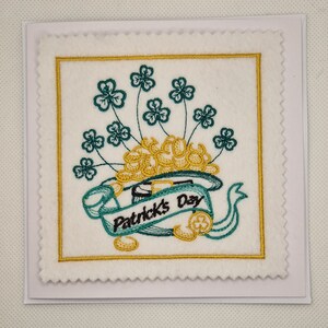 Carte de chance brodée pour la Saint-Patrick