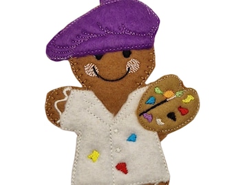 Embroidered Artist Gingerbread Man