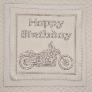 Gestickte Motorrad Harley Karte