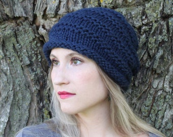 Knitting Pattern for Georgetown Slouchy, Boho Slouchy, Bohemian Slouchy hat, knit slouchy, knit slouchy pattern, knit hat pattern