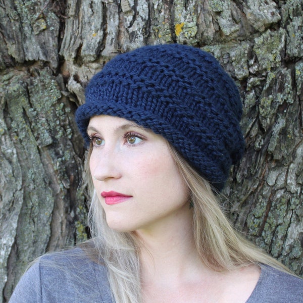 Slouchy Knit Hat - Etsy