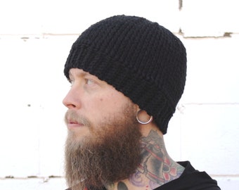 Crochet Pattern for Queens Faux Knit Beanie, Beanie, Crochet Hat Pattern, Men's Hat pattern, Warm Beanie Pattern, Toque, fishermen's hat