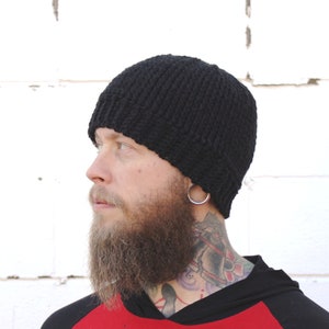Crochet Pattern Queens Faux Knit Beanie | Men&#39;s Hat Pattern | Warm Ribbed Toque | Fisherman-Style Hat | Easy DIY Winter Beanie Stylish
