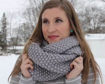 Knitting Pattern for Petosky Infinity Scarf, Scarf, Lace Scarf, Scarf Pattern, Circle Scarf, Knitting Patterns for beginners, Easy