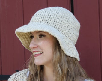 Crochet Pattern for Denver Floppy Cloche, Unique Cloche, Women's Cloche, Crochet Cloche, Brimmed Hat, Crochet Sun Hat, Stylish Hat, Beanie