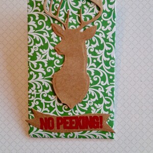 Titular de la tarjeta de regalo de Navidad: No Peeking Reindeer (paquetes de variedades disponibles)