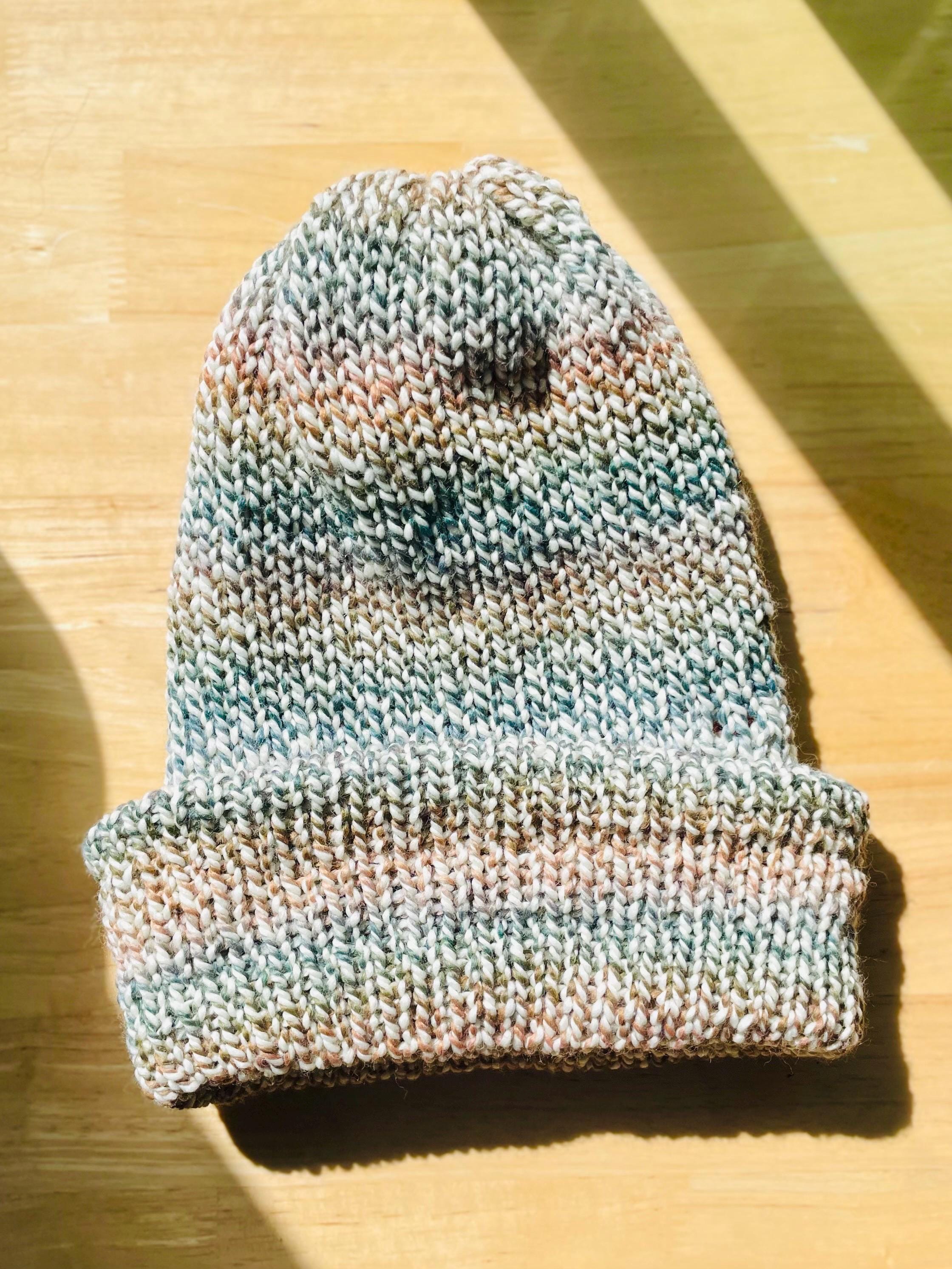 Hand Crafted Vibrant Knit Beanie Hat Multi colored Knit Beanie. – Himalayan Artwear main image 2