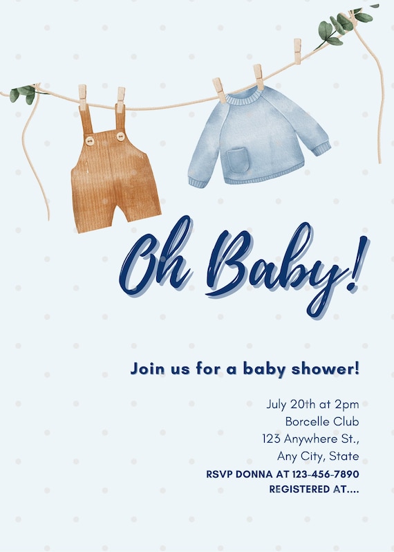baby onesie baby dress invitation template free