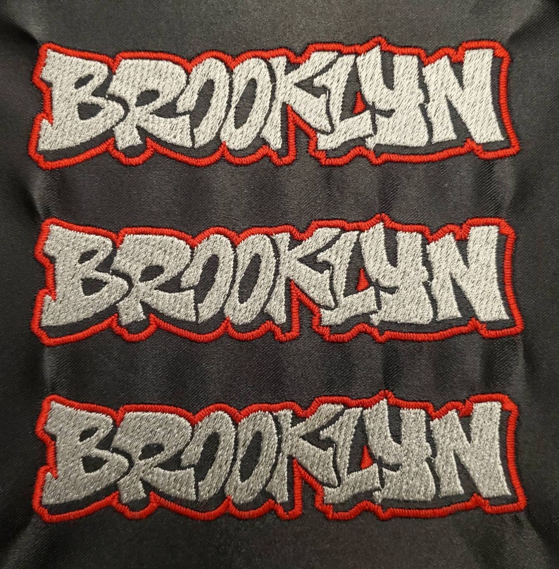 Brooklyn Graffiti Embroidery Patch Iron on 1.31x3.85 New York Etsy