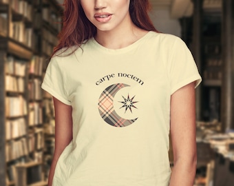 Dark Academia Moon Carpe Shirt Dark Academia Clothing Aesthetic Clothes Light Academia  Literature Shirt Latin Word Art Academia Aesthetic