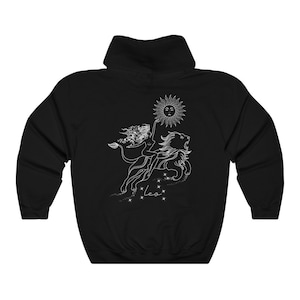 Leo Zodiac Hoodie Aesthetic Hoodie Fine Line Botanical Shirt Astrology Sweatshirt Witchy Hoodie Celestial Horoscope Zodiac Hoodie Sweatshirt
