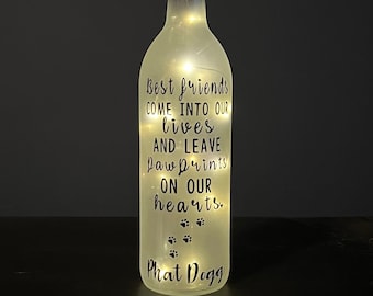 Pet Sympathy Gift / Loss of Pet / Dog Memorial Gift / Bottle Lights / Cat Memorial Gift / Grief and Mourning Pet Loss / Pet Memorial Gift