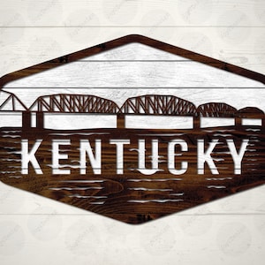 Kentucky State Svg | Big Four Bridge Svg | DFX | Eps | Png | Louisville Svg | Kentucky Laser Cut Bestand | Louisville Kentucky