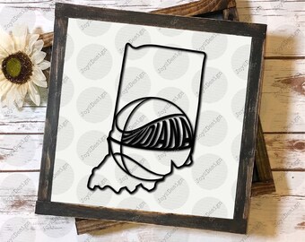 Indiana Basketball SVG | PNG | DFX | Indiana Svg | Indiana Basketball Geschenk | Indiana Basketball Aufkleber | Indiana Printable