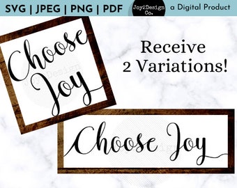 Choose Joy Svg Etsy
