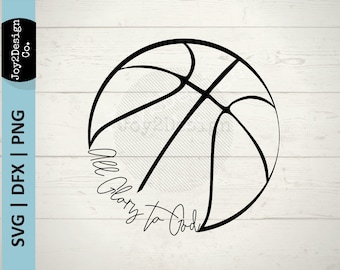 Christian Basketball SVG | DFX | PNG | Glory To God Svg, Basketball Svg, Sports Svg, Basketball Tshirt Svg, Catholic School Svg