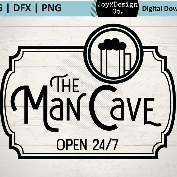 Man Cave SVG | Fathers Day Gift | SVG | DFX | Png | Man Cave Accessories