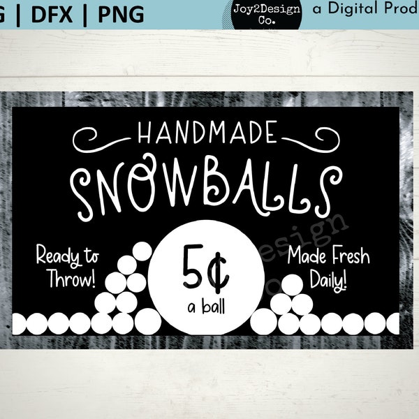 Snowballs for Sale SVG | DFX | PNG - Holiday Svg | Winter Svg | Snowball Svg | Winter Decor Svg