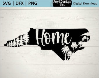 North Carolina Svg | DFX | PNG | North Carolina State Cut File for Cricut or Silhouette