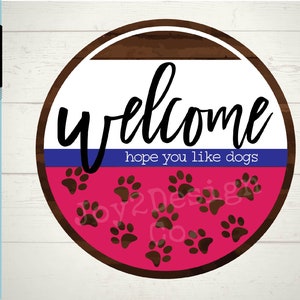 File laser gancio porta cane - Appendiabiti porta di benvenuto SVG / DFX / PNG - Dog Home Decor