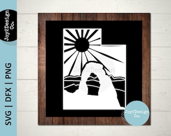 Utah Svg | Delicate Arch SVG | DFX | PNG | Utah State Svg | Utah Scenery Svg