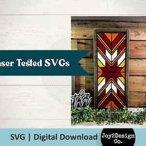 Fall Mosaic SVG | Fall Barn Quilt SVG | Mantel Decor svg | Laser Cut File | Digital Download