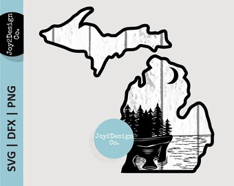 Michigan Svg | Michigan Lakes SVG | DFX | PNG | Michigan Art | Michigan Sticker | Michigan Decal | American States | Laser Svg