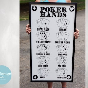 Poker Hands SVG | DFX | PDF | Png | Father's Day sign Svg | Poker Svg | Poker hand ranking | Poker Night Svg | Laser Svg
