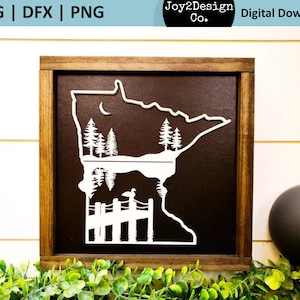 Minnesota Lakes Svg | Minnesota State SVG | DFX | PNG | Minnesota Loon Svg | Minnesota Scenery Svg