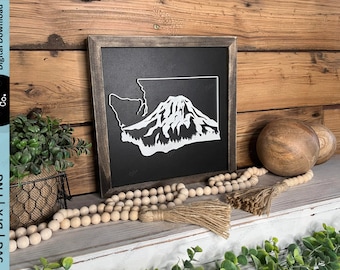 Washington SVG / DFX / PNG / Estado de Washington Svg / Monte Rainier Svg / Washington Home Svg / Estado de Washington Laser Svg