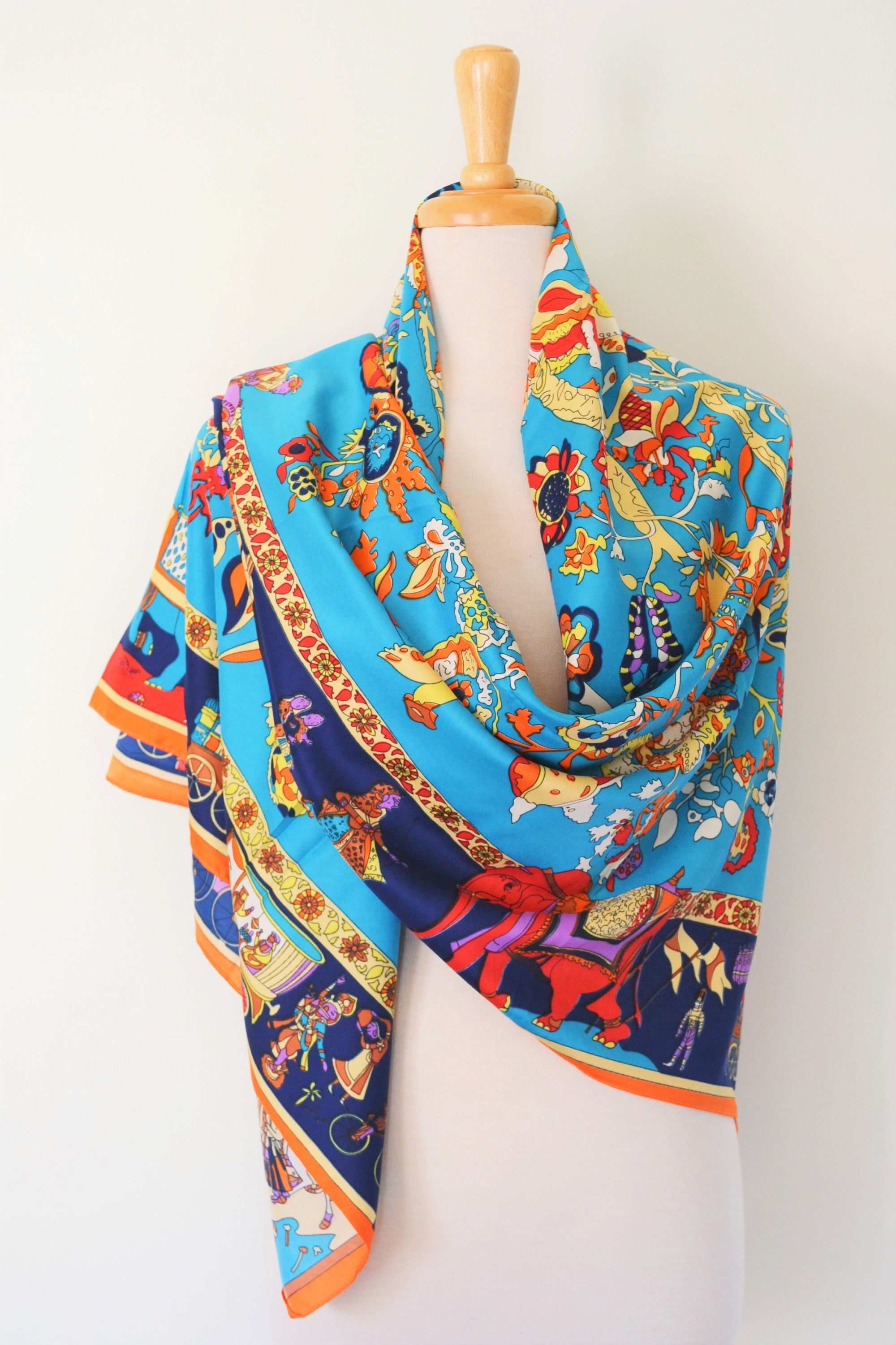 Wearable Art Silk Square Scarf Silk Shawl Silk Wrap - Etsy
