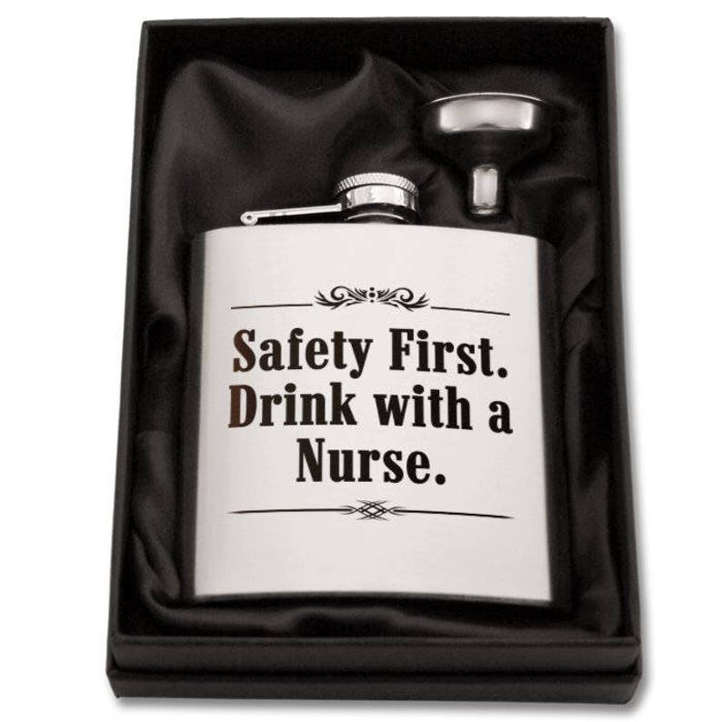 Nurse Hip Flask Nurse Gift Gift for Nurse Funny Gift for Etsy UK