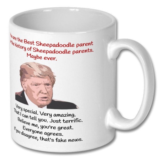 SHEEPADOODLE MUG, sheepadoodle mug, sheepadoodle gift, sheepadoodle mom mug, sheepadoodle dad mug, sheepadoodle mom