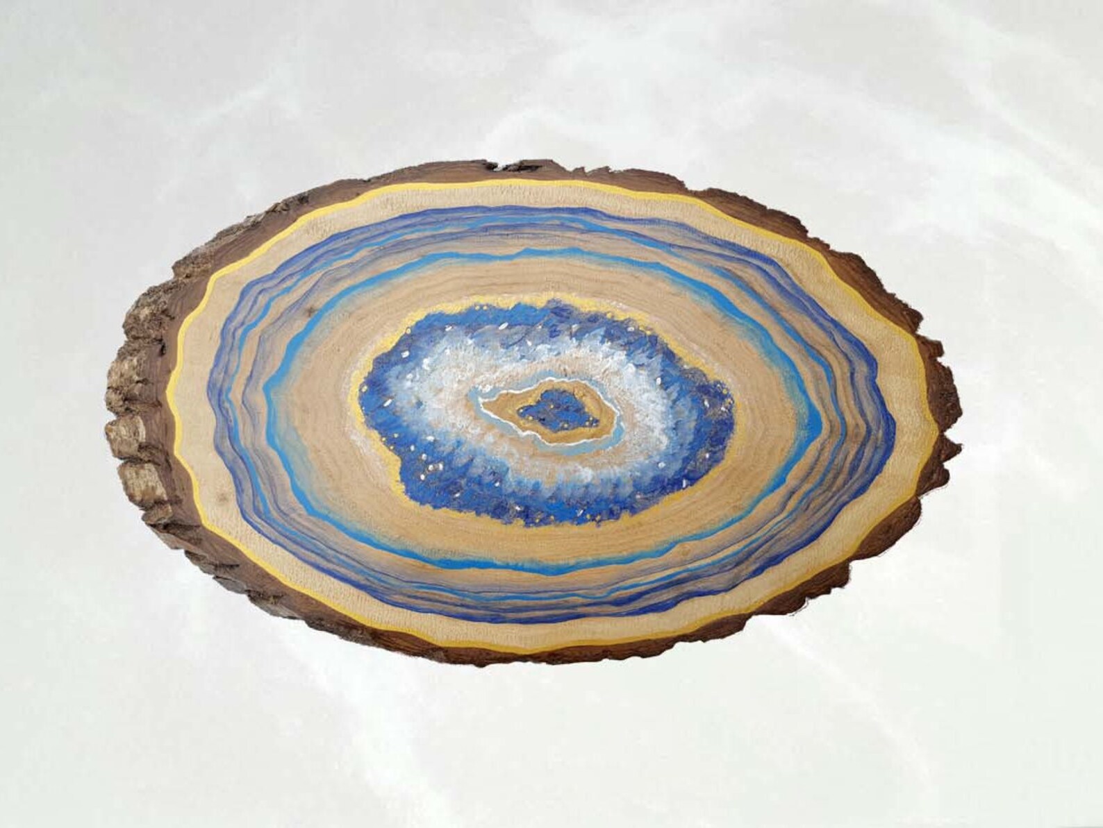 SAPPHIRE GEODE wall hanging and agate home decor Geode Etsy