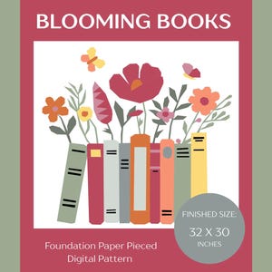 Blooming Books Foundation Papierstückmuster - FPP Buch Leseblumen Blumenfrühling