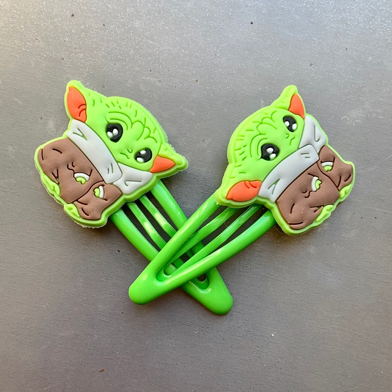 Star Wars Baby Yoda Snap Hair Clips Etsy