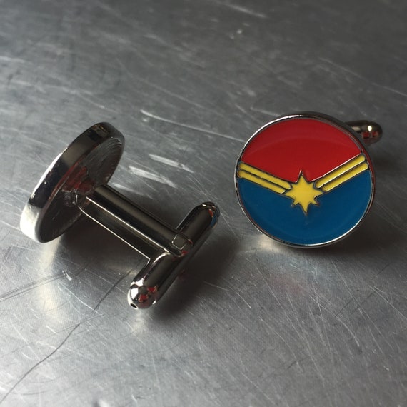 Captain Marvel Cufflinks Etsy