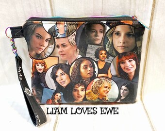 Supernatural bunte flache Handgelenktasche. Make up, Ideen, Reisen, Kosmetiktasche, Basteltasche, Clutch, Geldbörse.