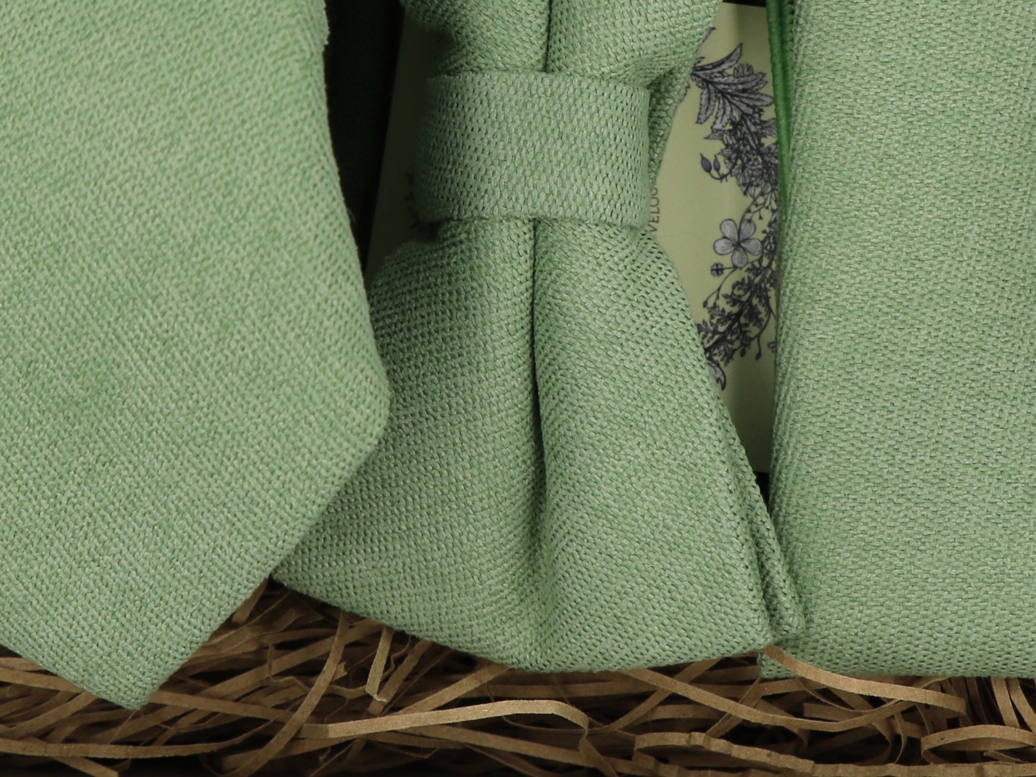 Cravatta In Lino Verde Salvia Chiaro E Menta Pastello - Giardino, Sposi Da Matrimonio Estivi, Cravatte Per Testimoni Dello Sposo - Italia - Foto 8