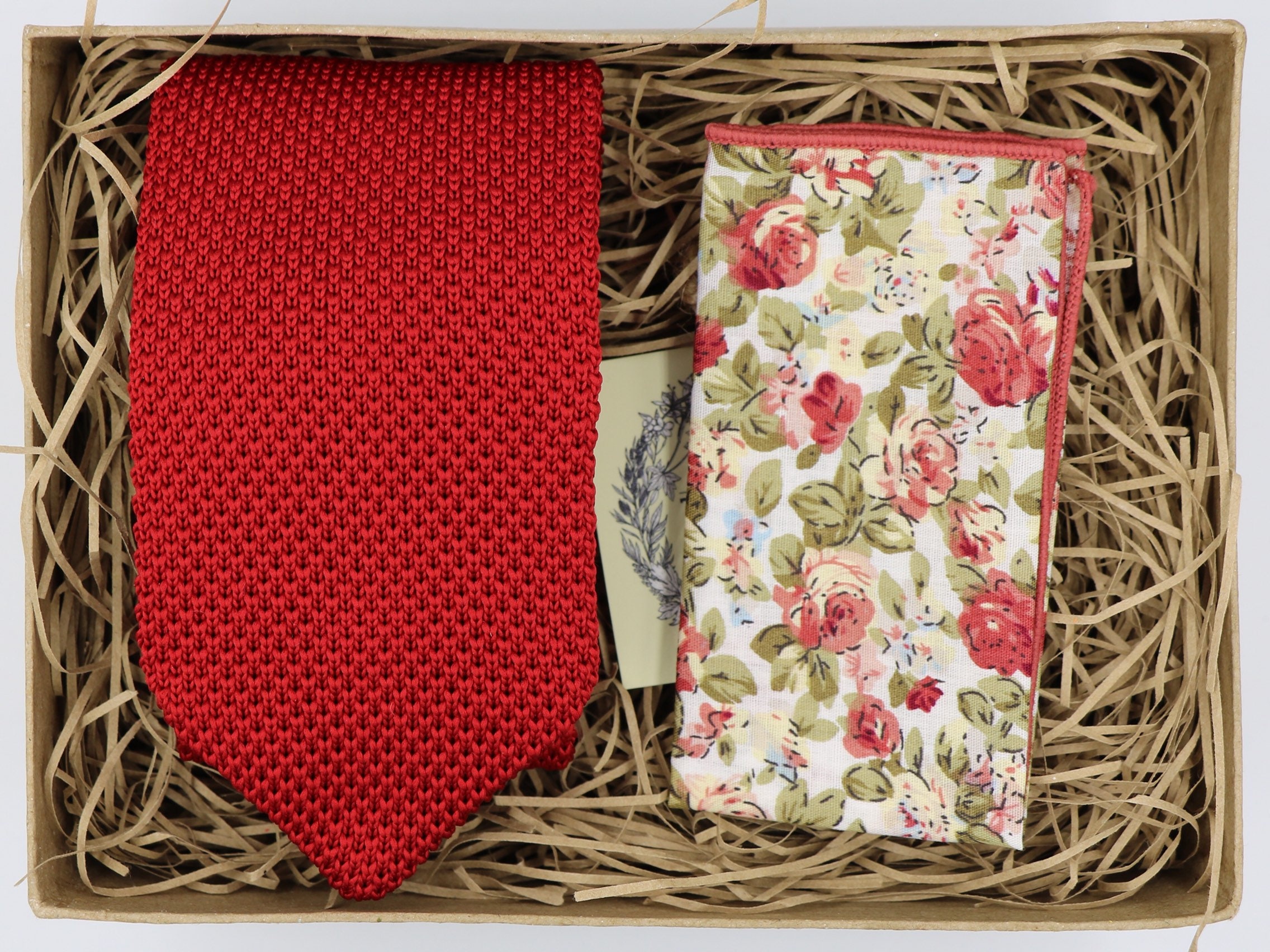 Men's Tie Gift Box Jacquard Tie Square Set Floral Wedding - Temu
