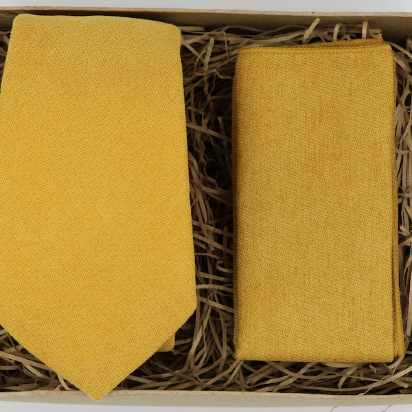 mens mustard yellow tie