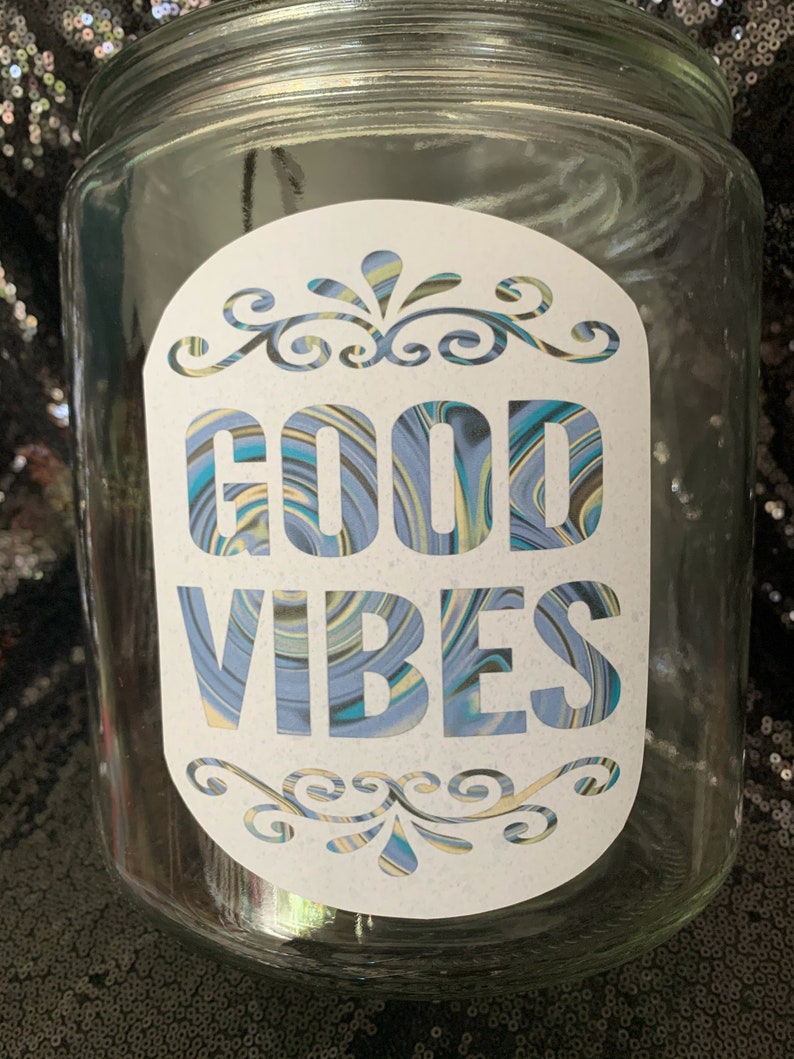 Good Vibes Jar Happy Thoughts Jar Gratitude Jar Etsy
