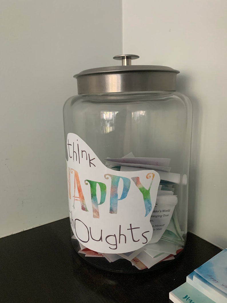 Happy Thoughts Jar Find Joy Jar Gratitude Jar Etsy