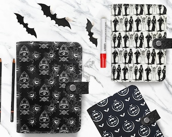 Gothic A5 Binder Planner, Ouija, Vampire, Goth Girls, Refillable A6 Diary