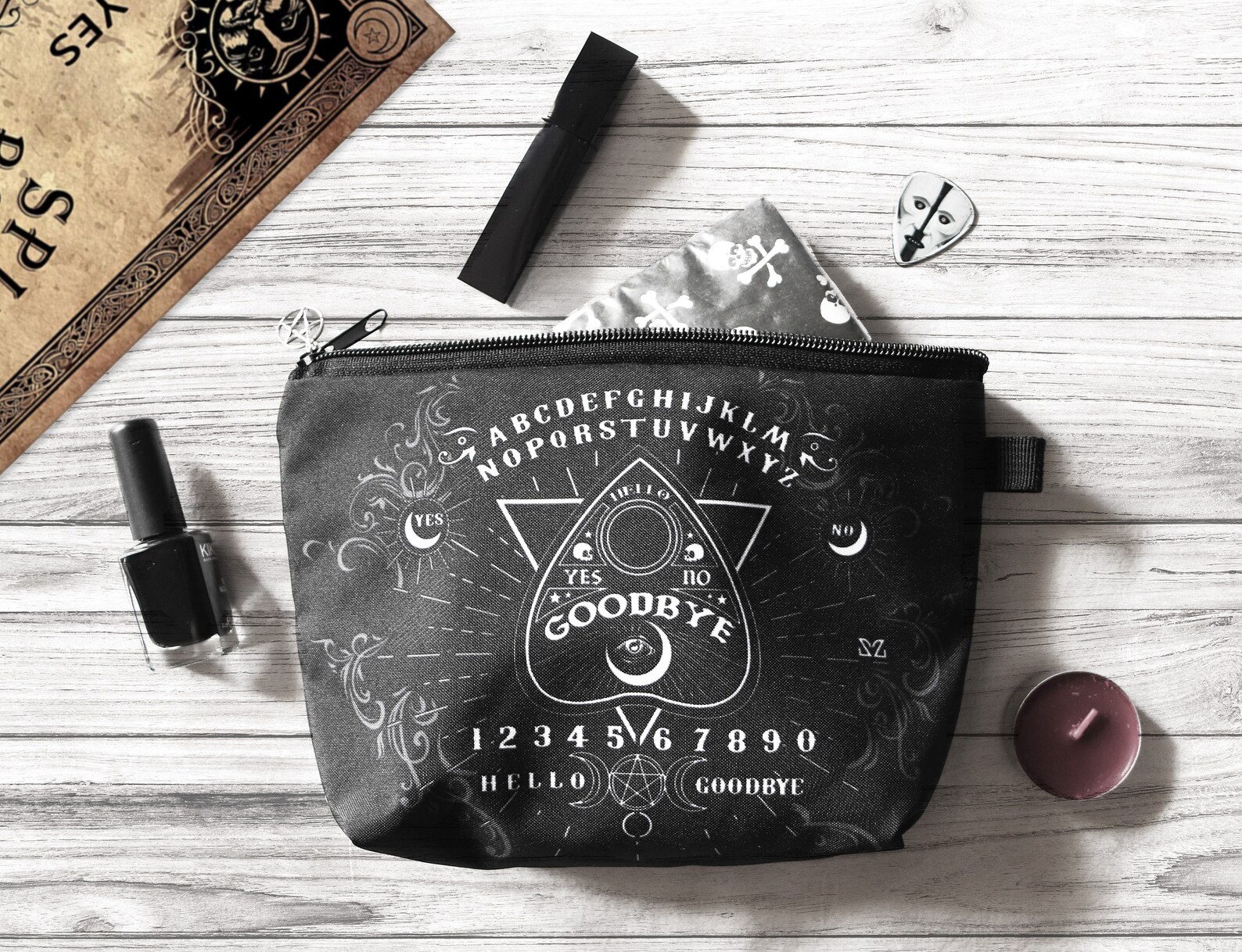 Ouija Board Purse Ouija Makeup Bag Goth Cosmetic Bag Gothic - Etsy