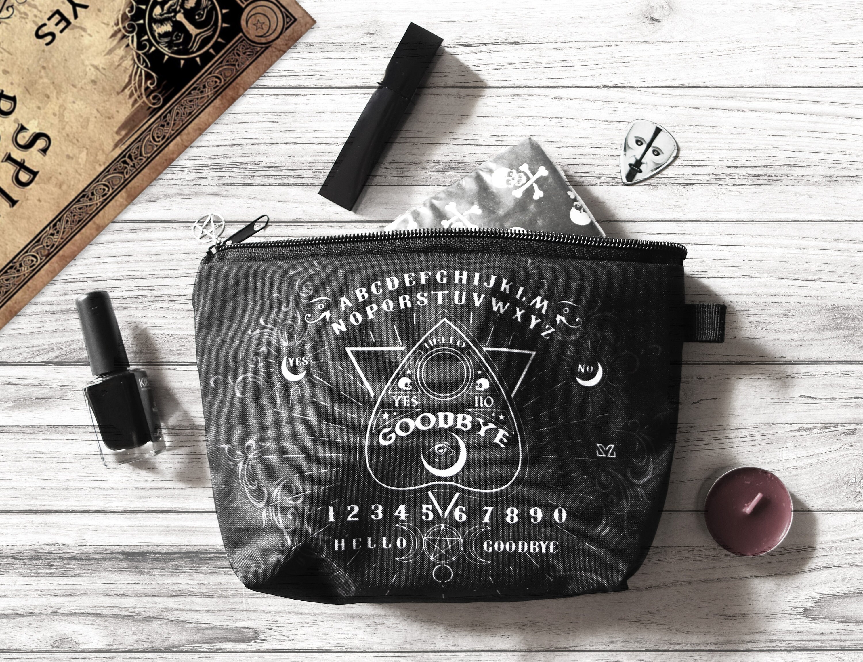Ouija Board Purse Ouija Makeup Bag Goth Cosmetic Bag Gothic Etsy