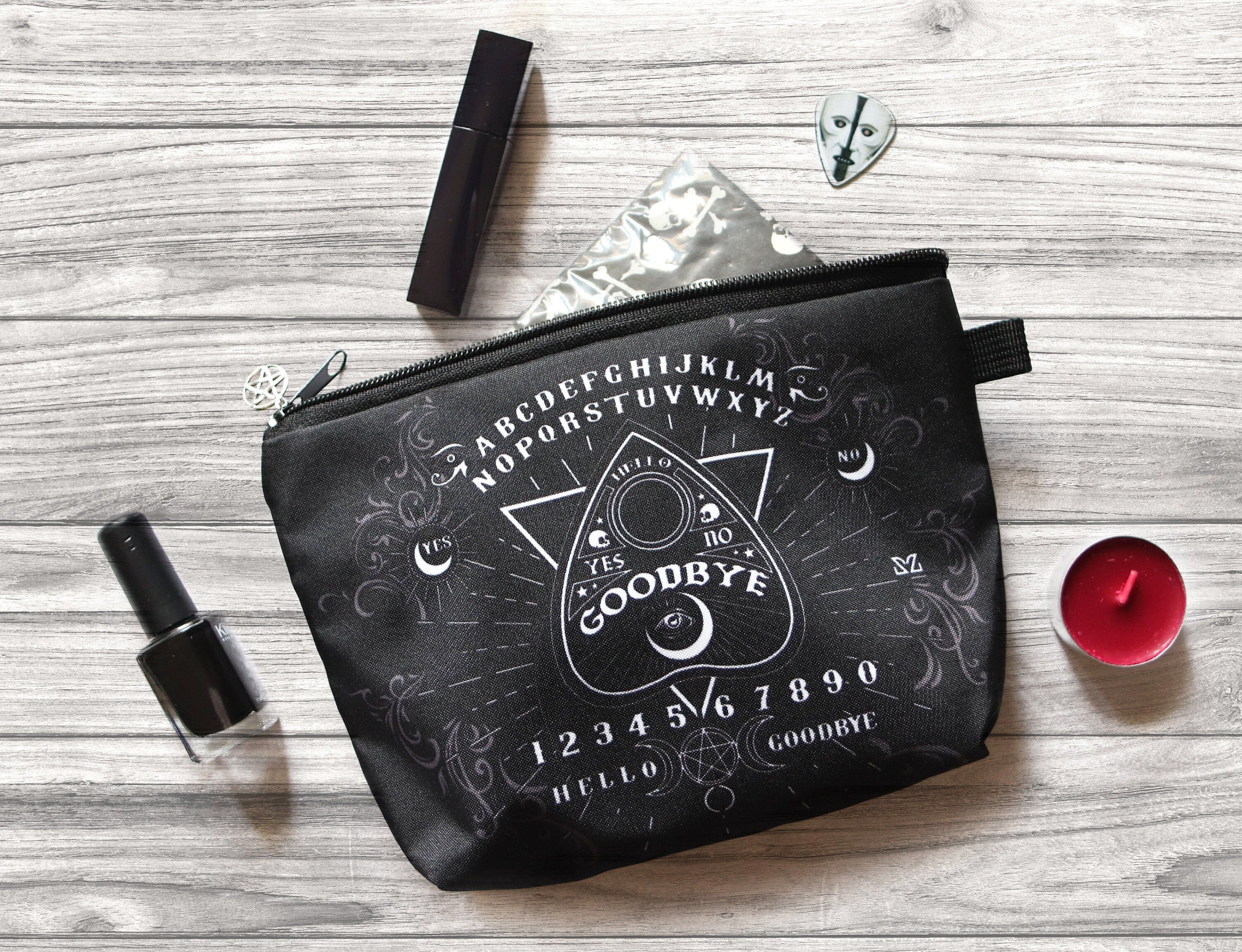 Ouija Board Purse Ouija Makeup Bag Goth Cosmetic Bag Gothic Etsy